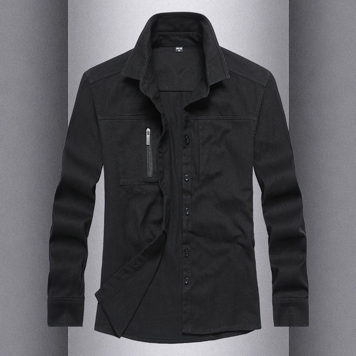 Herren Langarmshirt mit praktischen Taschen und modernem Schnitt Echoarchiv