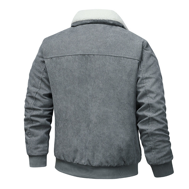 Herren stilvolle und warme Cordjacke mit Fleece-Futter Echoarchiv
