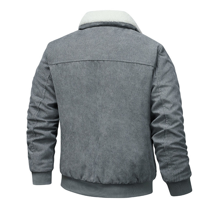 Herren stilvolle und warme Cordjacke mit Fleece-Futter Echoarchiv