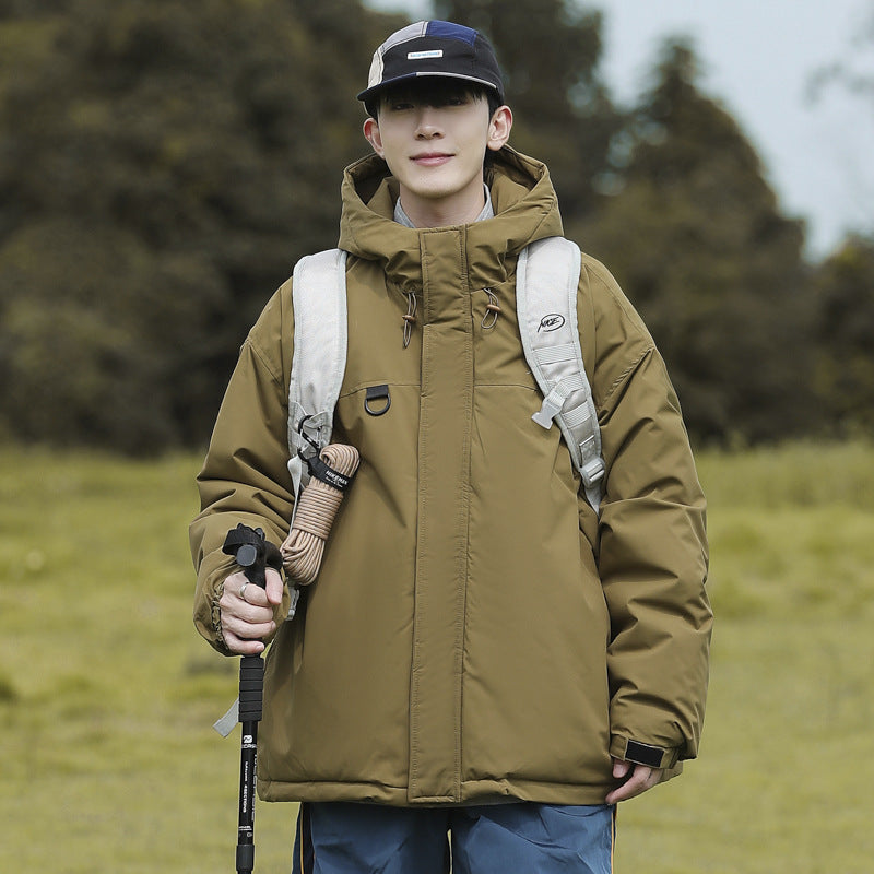Herren technische Winterjacke mit verstellbarem Kapuzenkragen Echoarchiv