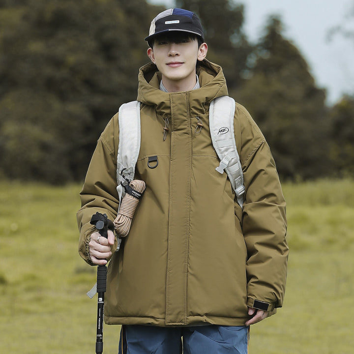 Herren technische Winterjacke mit verstellbarem Kapuzenkragen Echoarchiv