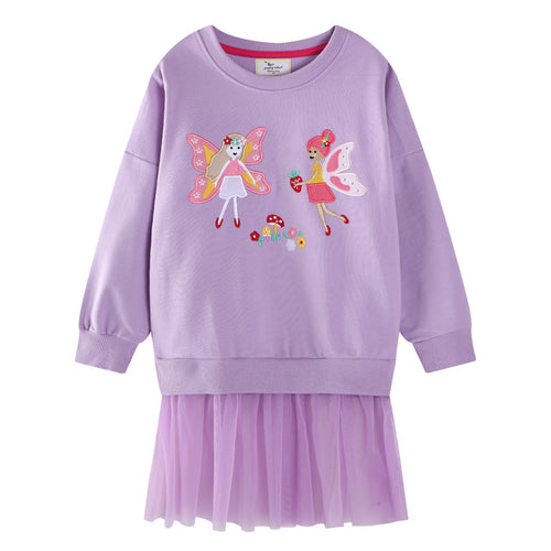 Mädchen Freizeitkleid mit bezauberndem Flügelmuster Echo Archiv