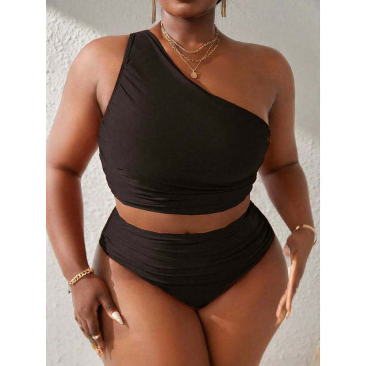 Damen Einseitiger Bikini-Set mit modischem Wickeldetail und hohem Bund Echo Archiv