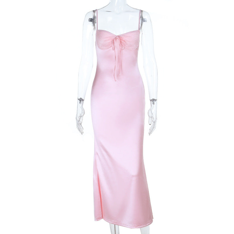 Damen Elegantes Maxikleid mit zartem Dekolleté und raffiniertem Bund Echo Archiv