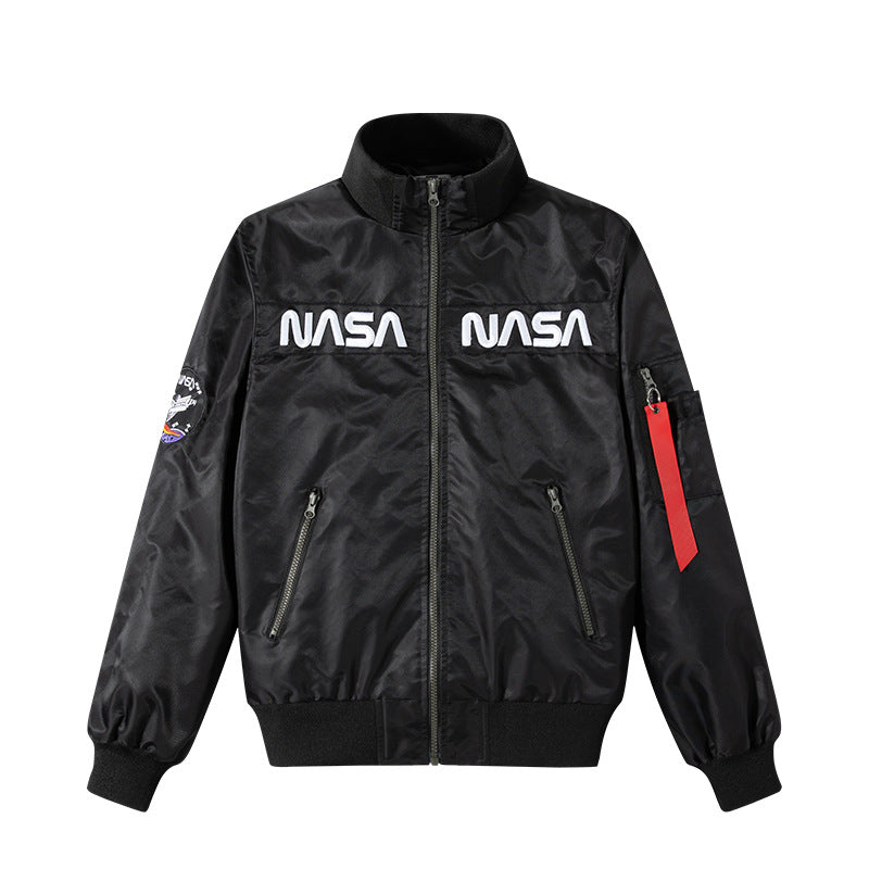 Men's NASA embroidered chest-panel technical flight jacket – Taviero
