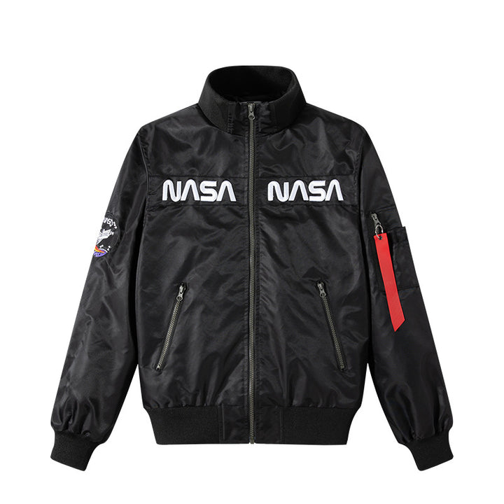 Men's NASA embroidered chest-panel technical flight jacket – Taviero