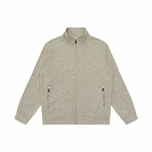 Damen Zipjacke aus meliertem Teddy-Fleece mit Stehkragen und Reißverschlusstaschen Echoarchiv