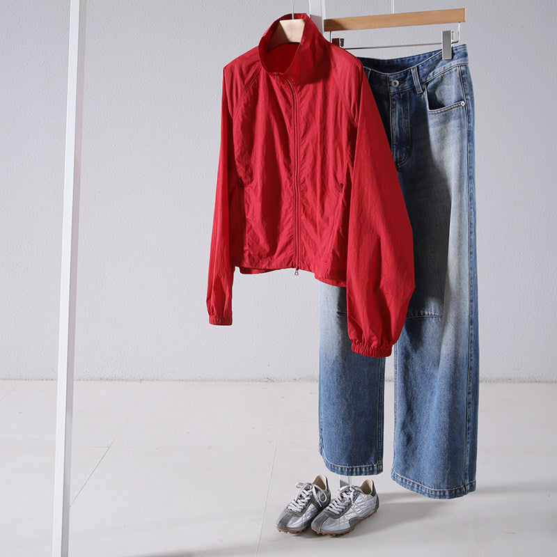 Damen Sportliche Jacke mit hohem Kragen Echoarchiv