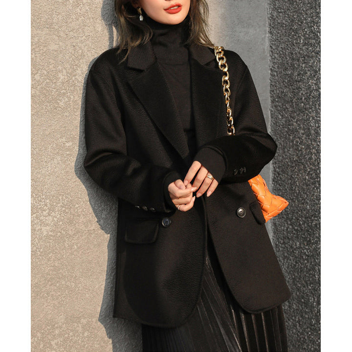 Damen Eleganter Langblazer mit doppelter Knopfleiste Echoarchiv