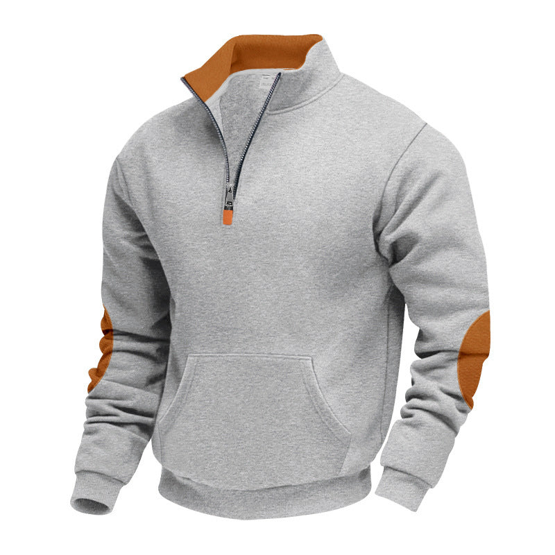 Herren Sportpullover mit hohem Kragen und praktischen Taschen Echoarchiv