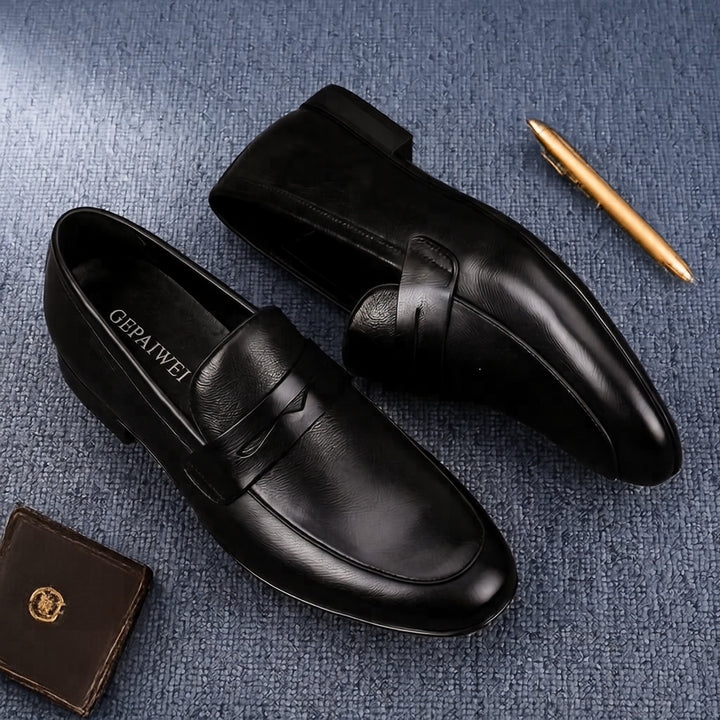 Herren Elegante Leder Mokassins Echoarchiv