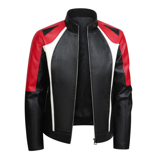 Herren Modische Bikerjacke mit Kontrastdetails Echo Archiv