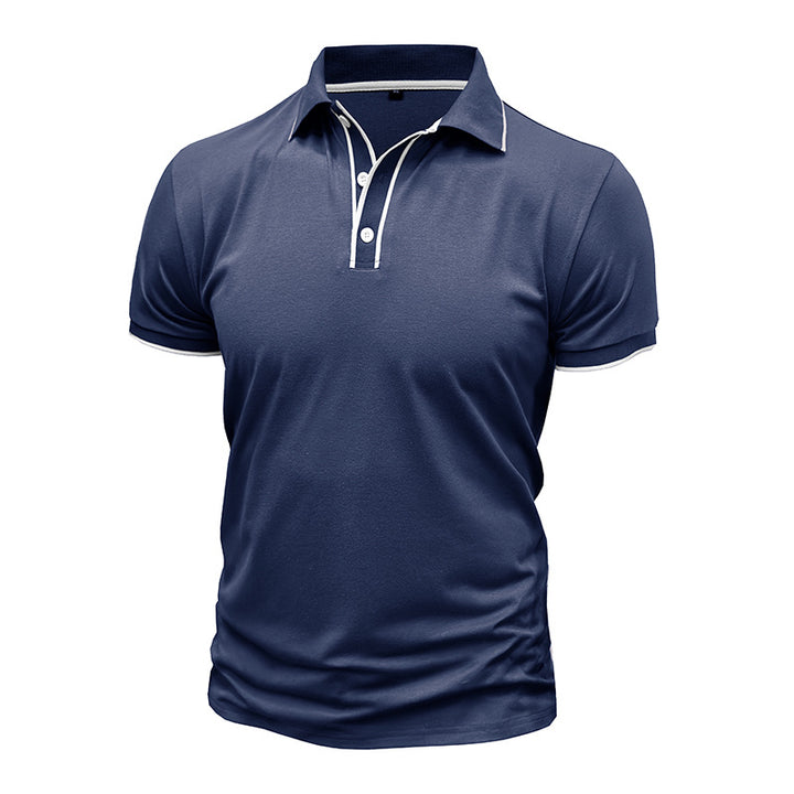Herren Poloshirt mit atmungsaktivem Funktionsmaterial und modernem Knopfdesign Echoarchiv