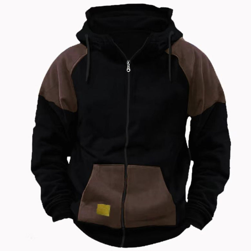 Herren sportliche Kapuzenjacke mit innovativem Farbdesign Echoarchiv