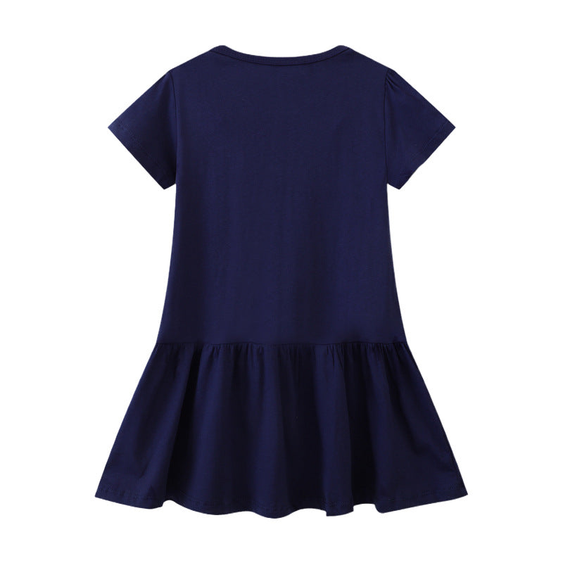 Mädchen Freizeitkleid mit originellem Dinosaurier-Stickdesign Echo Archiv