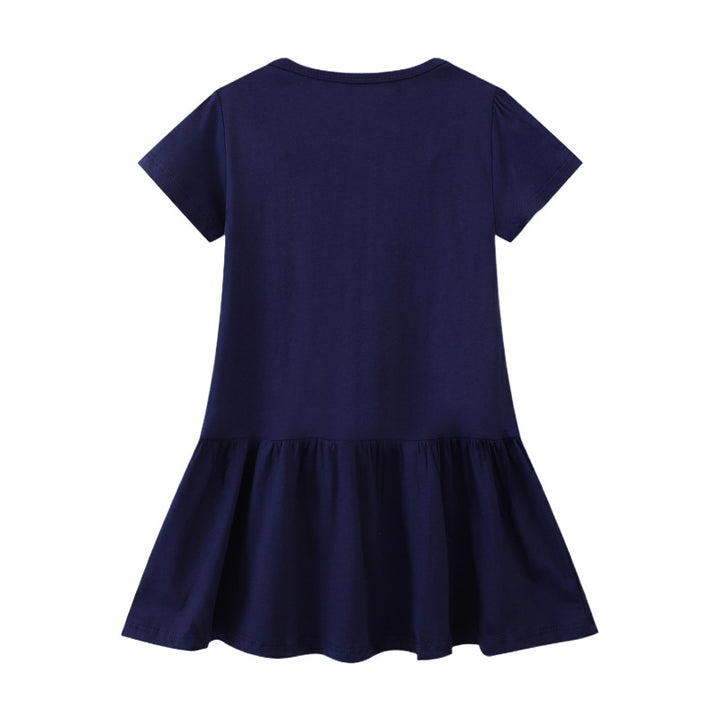 Mädchen Freizeitkleid mit originellem Dinosaurier-Stickdesign Echo Archiv