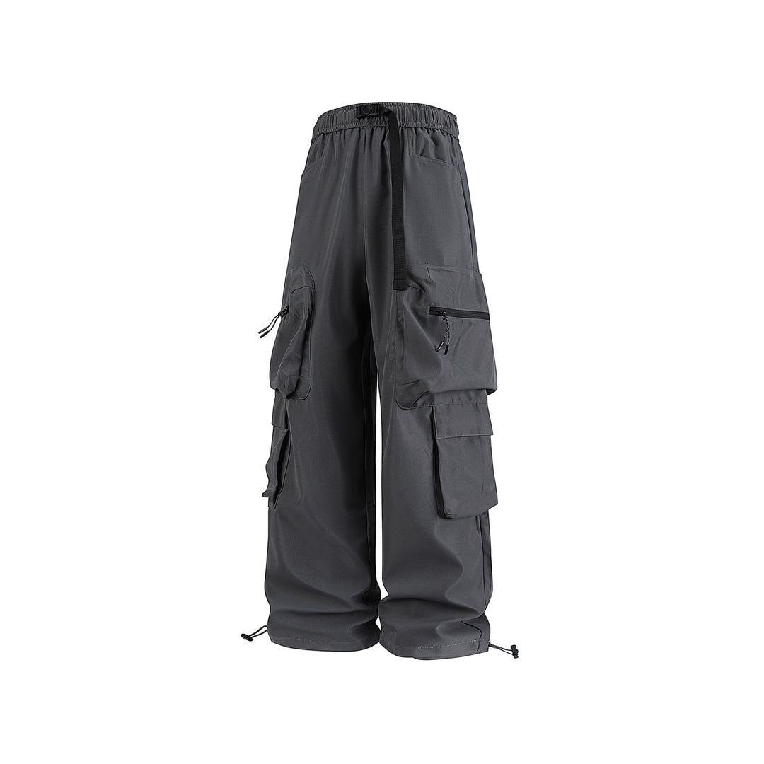 Herren Breite Cargo-Hose im Utility-Design mit elastischem Bund, integrierter Gurt und multifunktionalen Taschen Echo Archiv