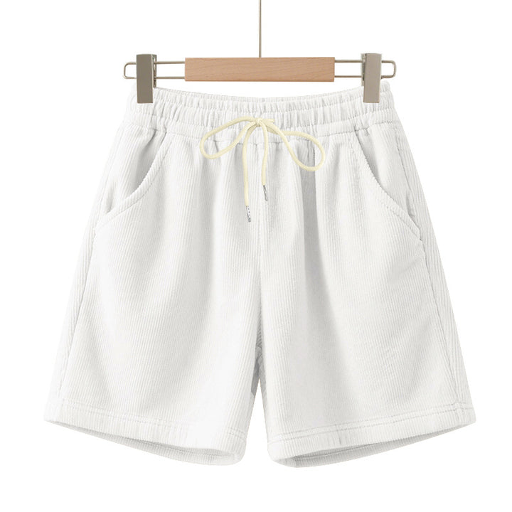 Herren nan gerippte Jersey-Shorts mit elastischem Bund, dekorativem Kordelzug und seitlichen Eingrifftaschen Echo Archiv