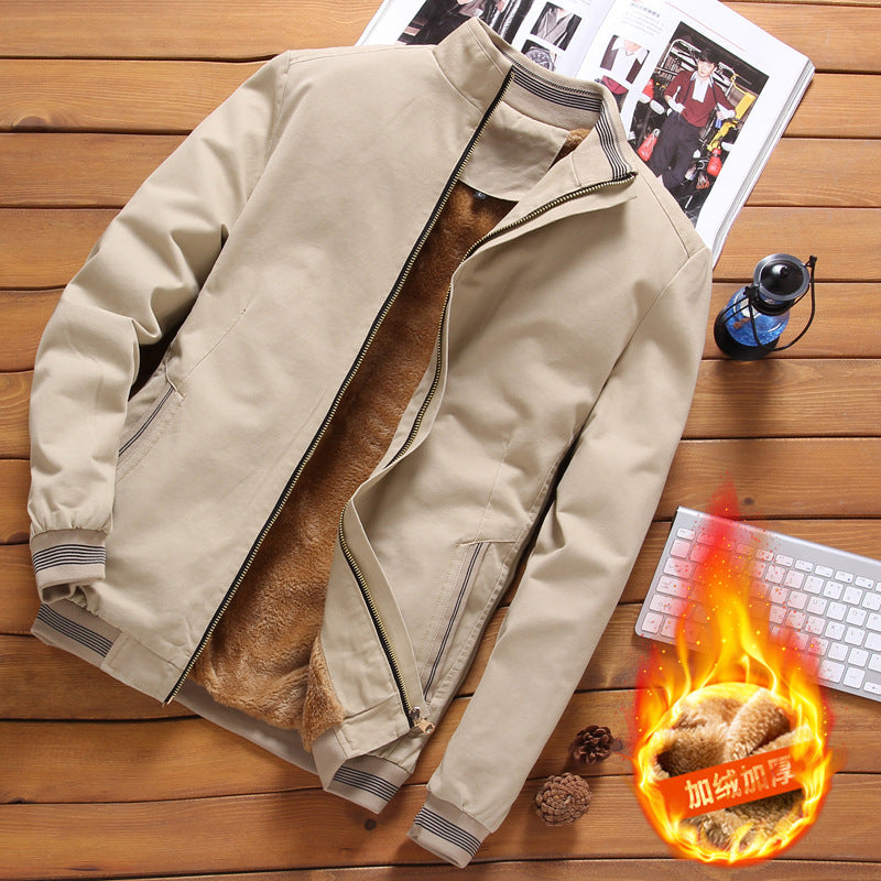 Herren nan gefütterte Winterblousonjacke mit weichem Teddyfutter, winddichter Außenhülle und verdecktem Zweiwege-Reißverschluss Echo Archiv