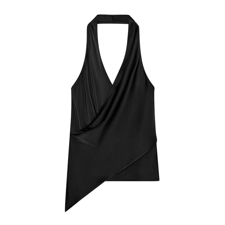 Damen Wickeloberteil aus fließendem Satin mit elegantem Rückenausschnitt Echo Archiv