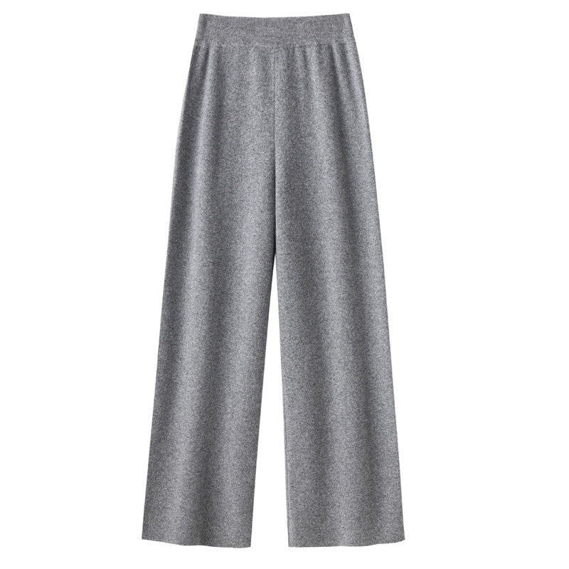 Damen Weite Strickhose mit hohem Bund und kaschmirähnlicher Weichheit Echoarchiv