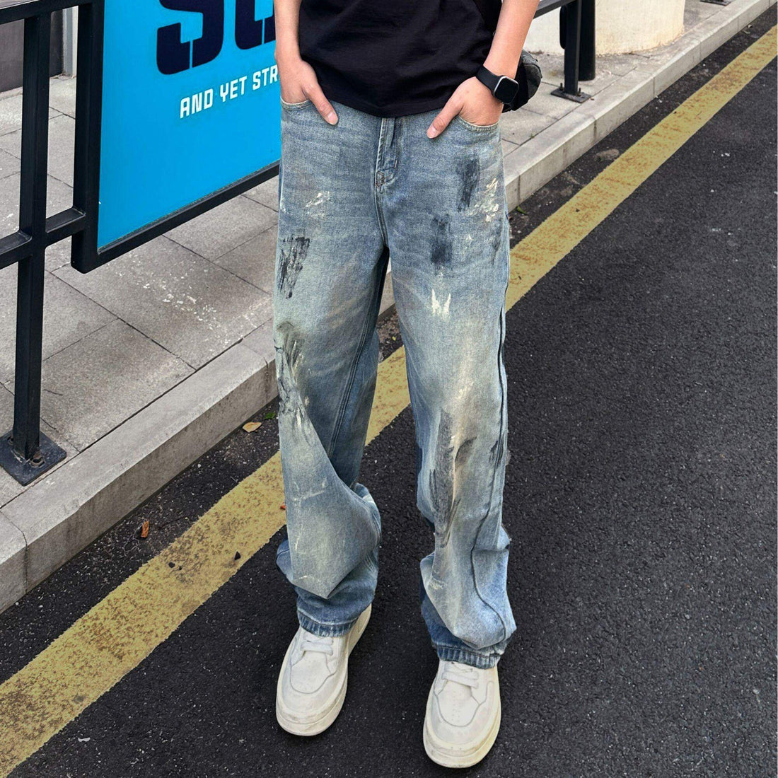 Herren Modische Baggy Jeans Echoarchiv