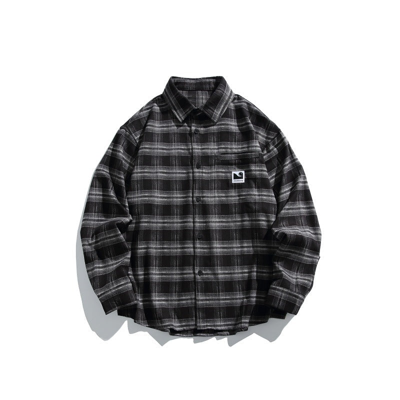 Herren Karierte Overshirt-Hemdjacke im Boxy-Relaxed-Schnitt Echoarchiv