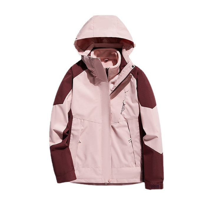 Damen zweilagige Softshell‑Outdoorjacke mit abnehmbarem Fleece‑Innenlayer und Kapuze Echoarchiv