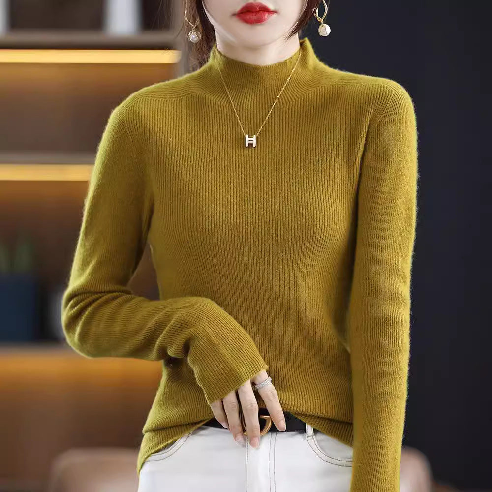 Damen Schmaler Kurzrollkragenpullover in kuscheliger Kaschmir‑Optik mit feiner Rippenstruktur Echoarchiv