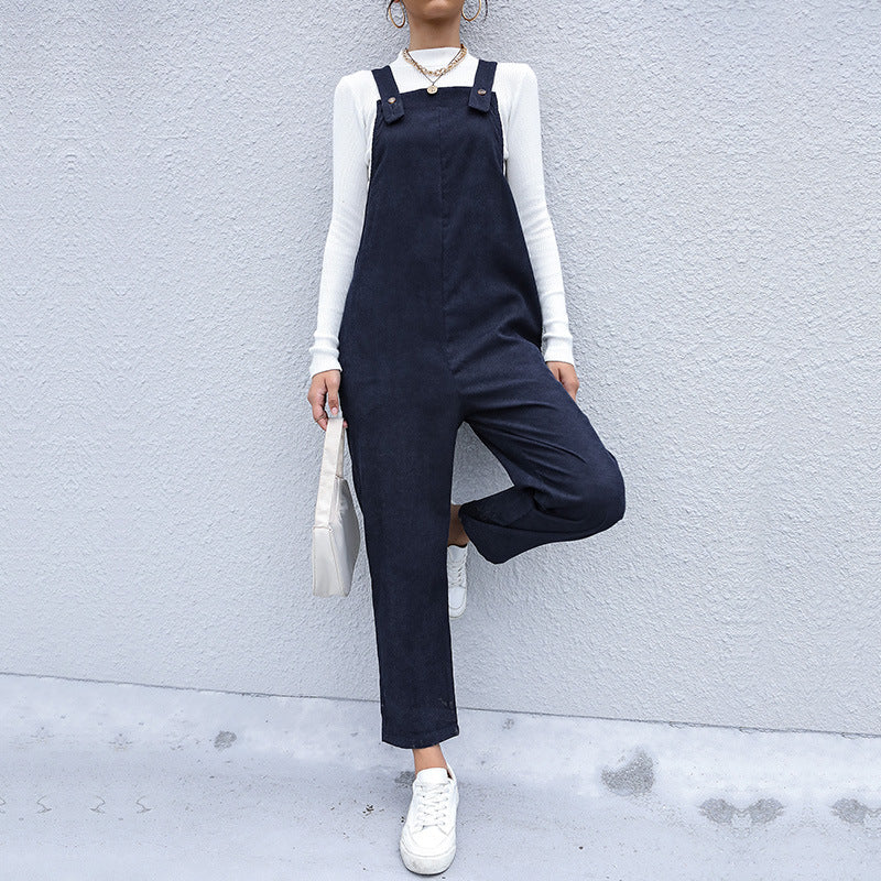 Damen Lässiger Overall mit hohen Kragen Echo Archiv