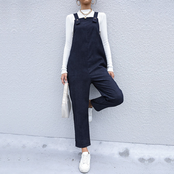 Damen Lässiger Overall mit hohen Kragen Echo Archiv