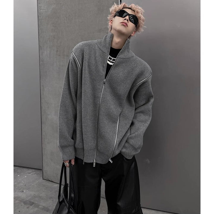 Herren Urbaner Strickpullover mit hohem Kragen Echoarchiv