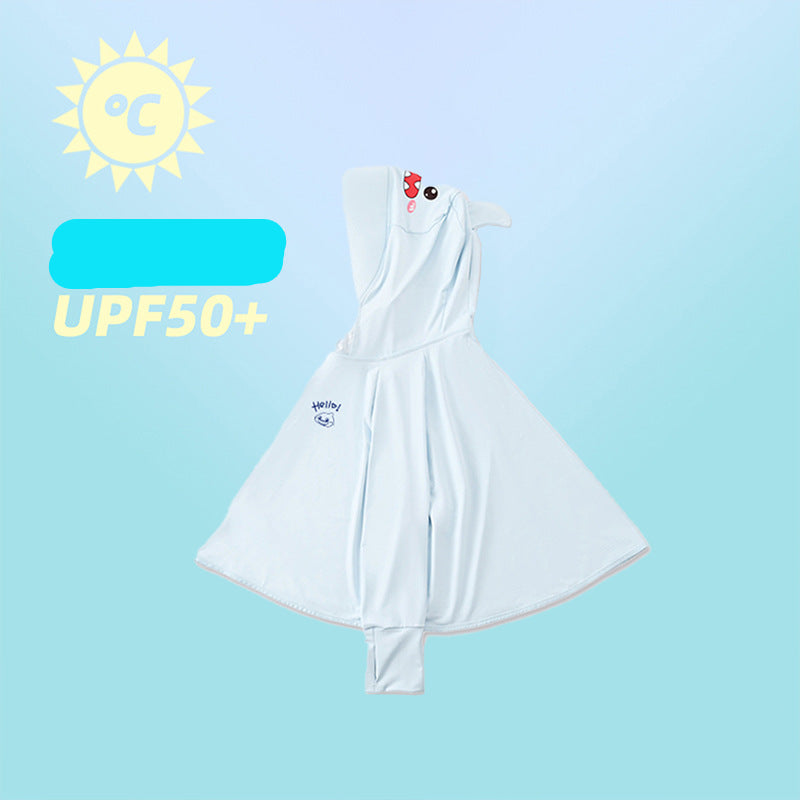 Mädchen funktionale UV-Schutzjacke mit Kapuze Echo Archiv