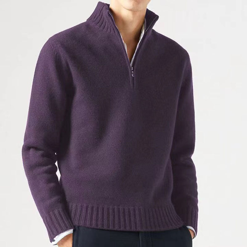 Herren Pullover mit hohem Kragen und modernem Reißverschluss Echoarchiv