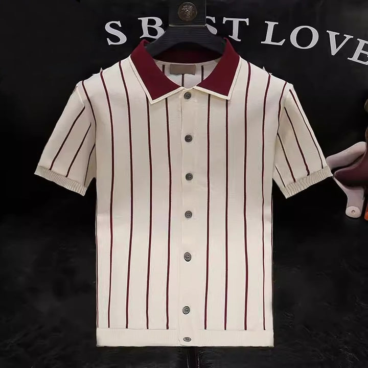 Stylisches kurzärmliges Strickhemd für Herren Echo Archive