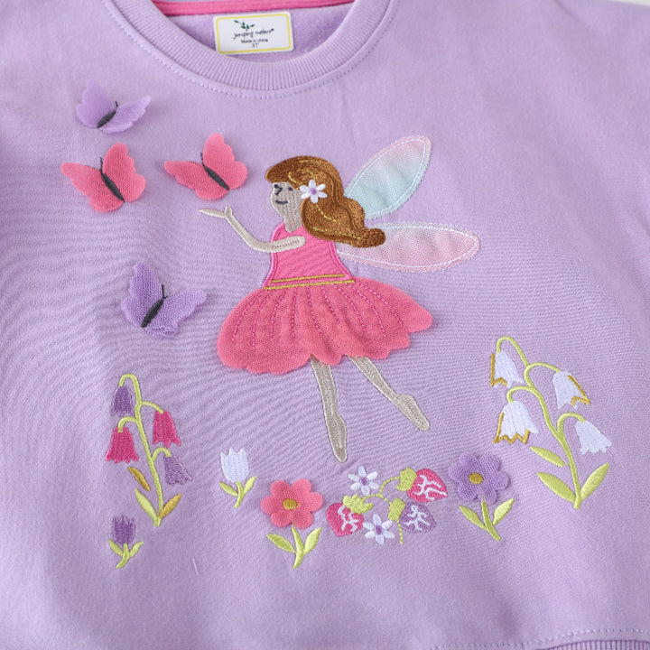 Mädchen Sweatshirt mit verzaubertem Feen- und Schmetterlingsdesign Echo Archiv