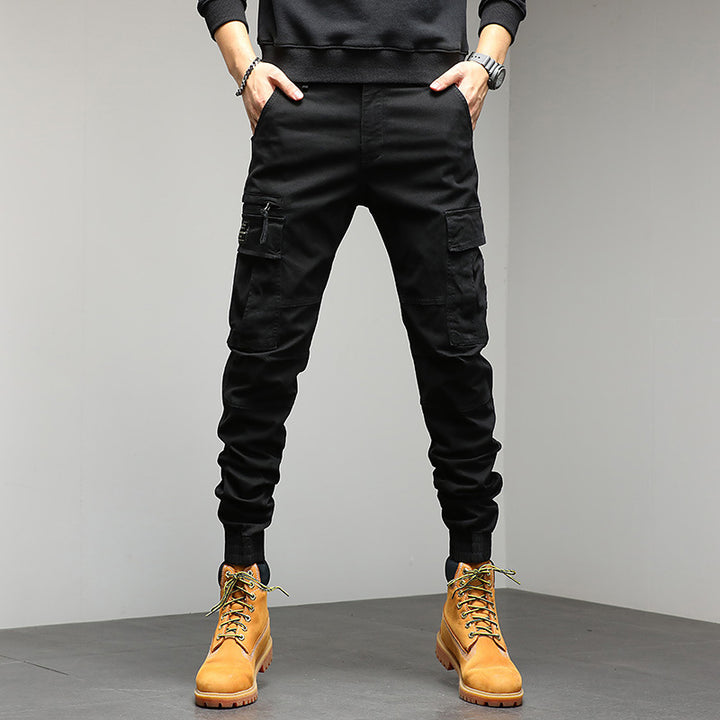 Herren Cargo-Joggerhose im Utility-Stil mit Bündchen und Mehrfachtaschen – Bravaro