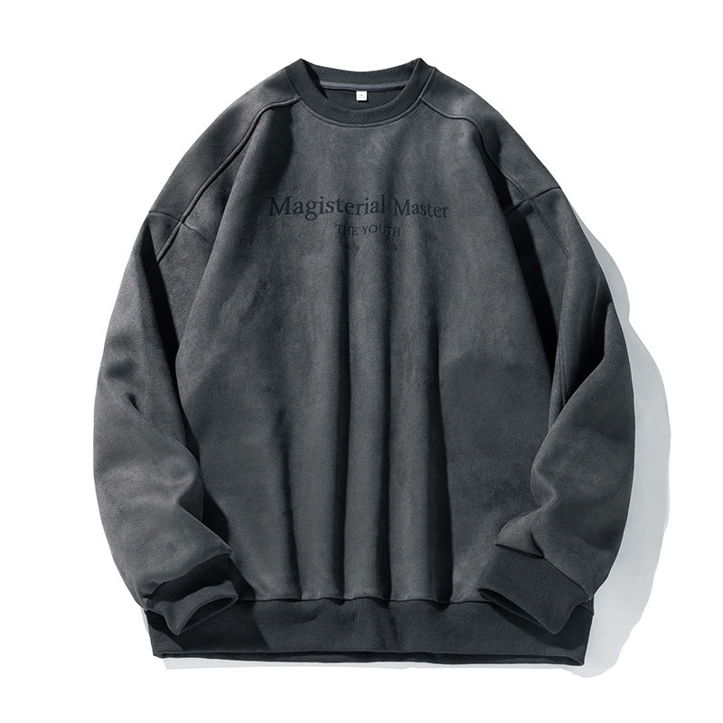 Unisex Oversize-Sweatshirt mit samtiger Fleece-Optik und tonalem Frontprint Echo Archiv