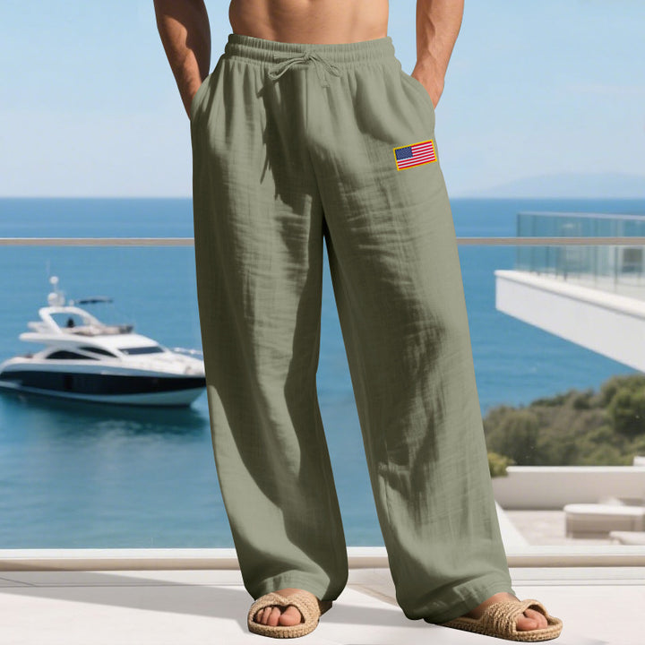 Herren Bequeme Freizeit-Cargo-Hose mit elastischem Bund und Seitentaschen Echoarchiv