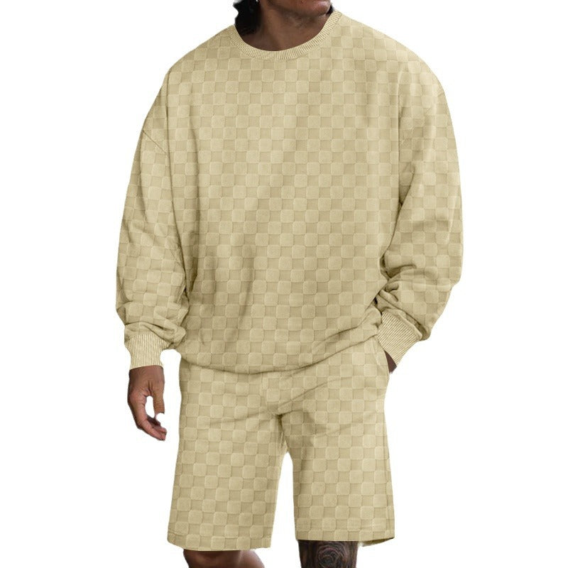 Herren lässiges Sweatshirt und Shorts Set Echoarchiv