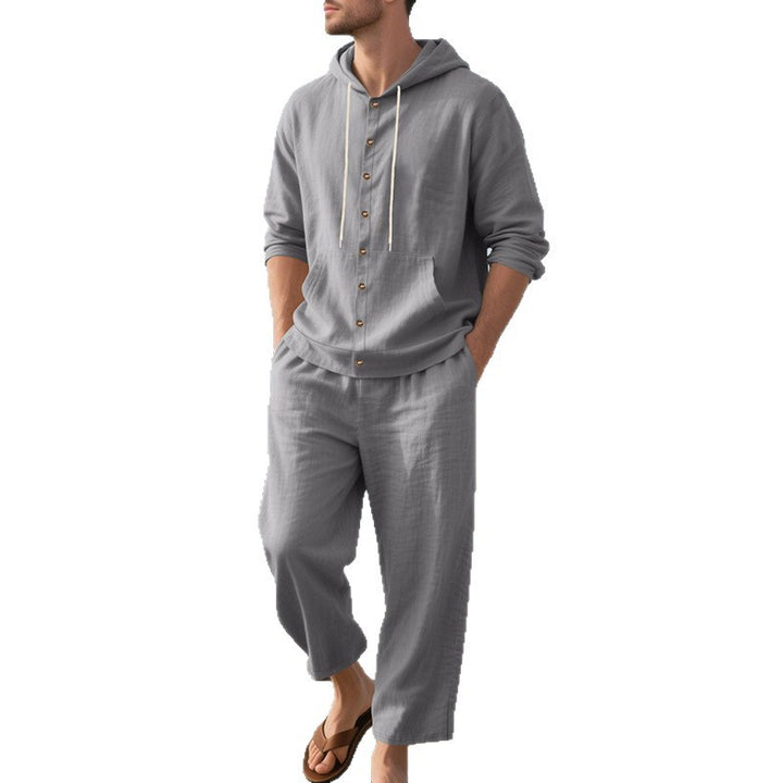 Herren lässiges Hoodie und Hose Set aus atmungsaktivem Material Echoarchiv