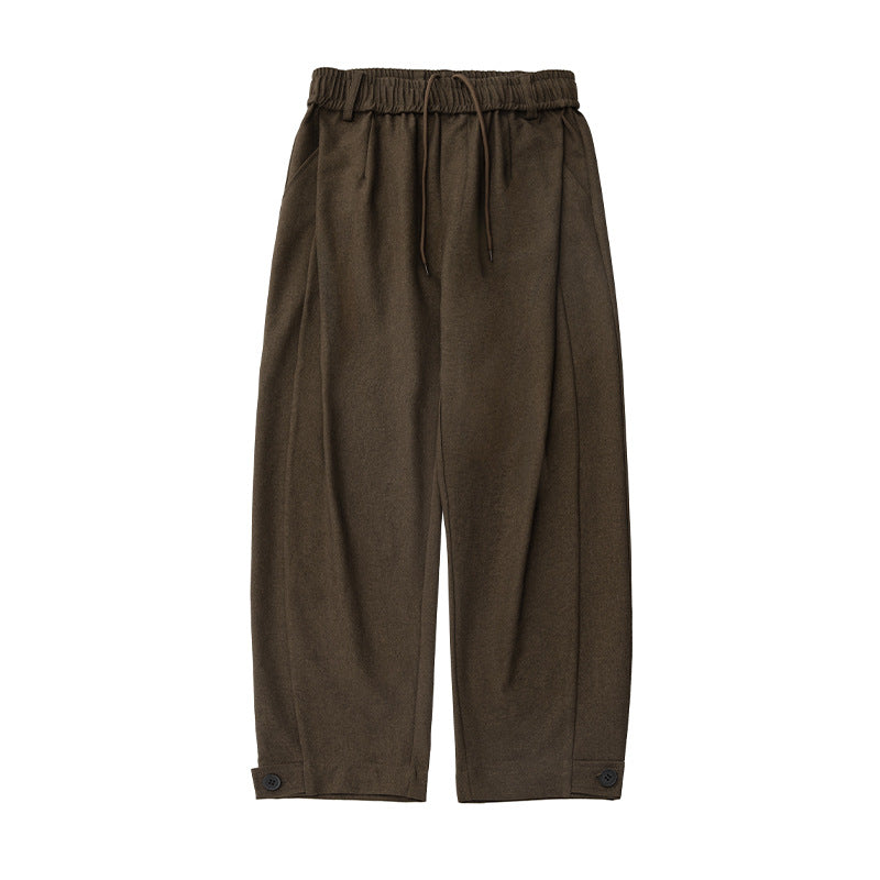 Damen Weite Bundfalten-Hose mit Elastikbund, Tunnelzug und Knopfmanschette Echo Archiv