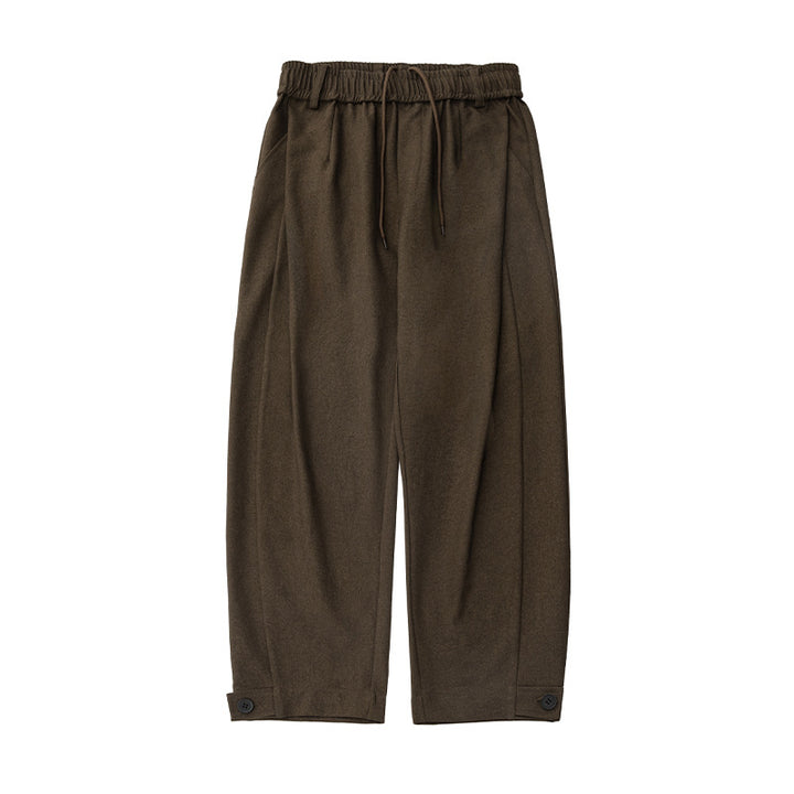 Damen Weite Bundfalten-Hose mit Elastikbund, Tunnelzug und Knopfmanschette Echo Archiv