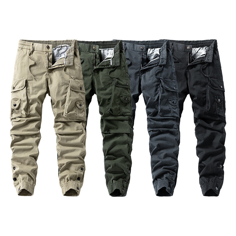 Herren Taktische Cargo-Joggerhose mit Tunnelzugbund und verstellbaren Druckknopf‑Taschen Echo Archiv