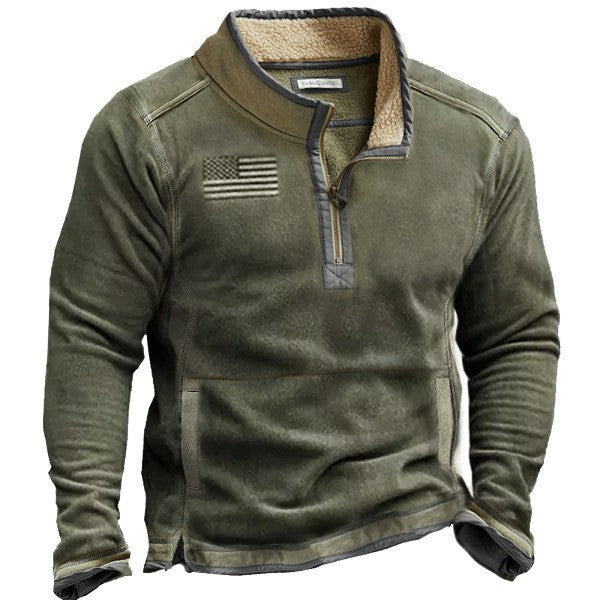 Herren Fleecejacke mit hohem Kragen und praktischer Reißverschlussöffnung Echoarchiv