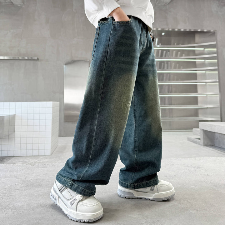 Damen weite Jeans im urbanen Stil mit praktischen Taschen Echo Archiv