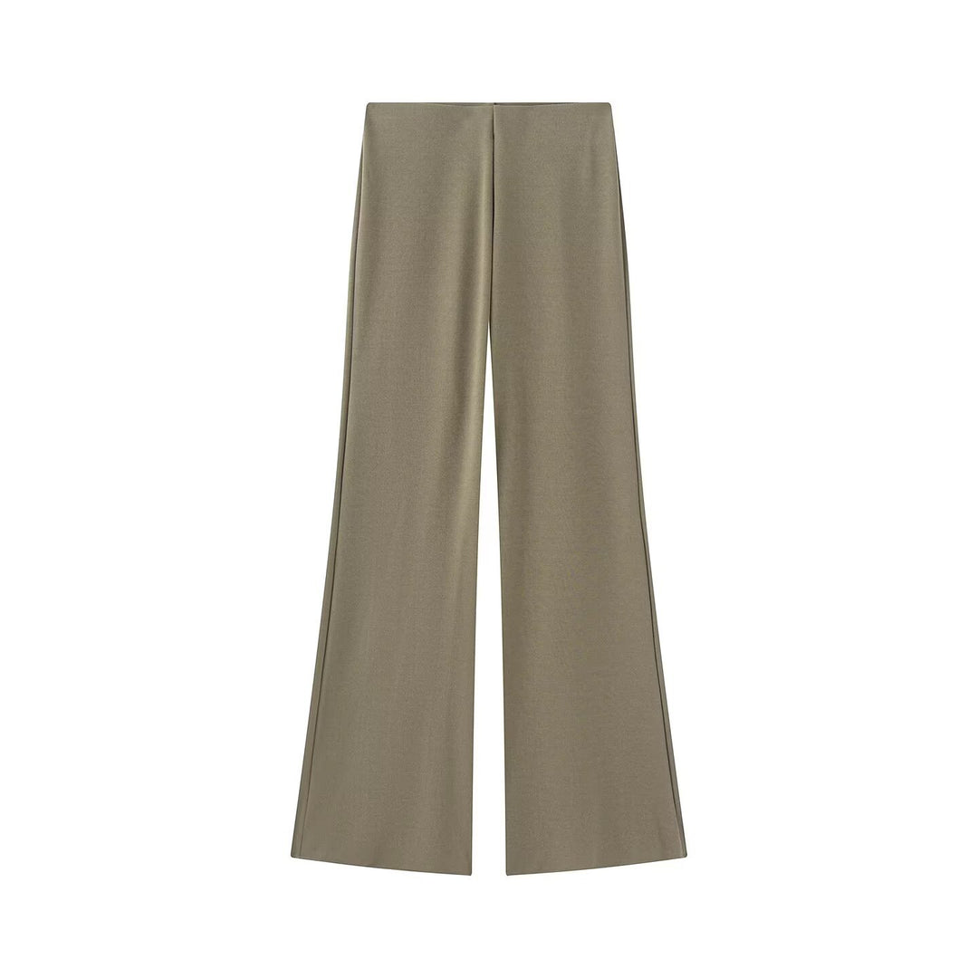 Damen Weite Satinhose mit hoher Taille und fließender Wide‑Leg‑Silhouette Echo Archiv