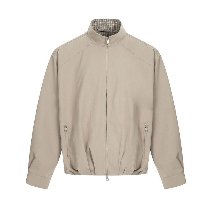 Herren Leichter Windbreaker‑Blouson mit Funnelkragen und verdeckten Reißverschlüssen Echoarchiv