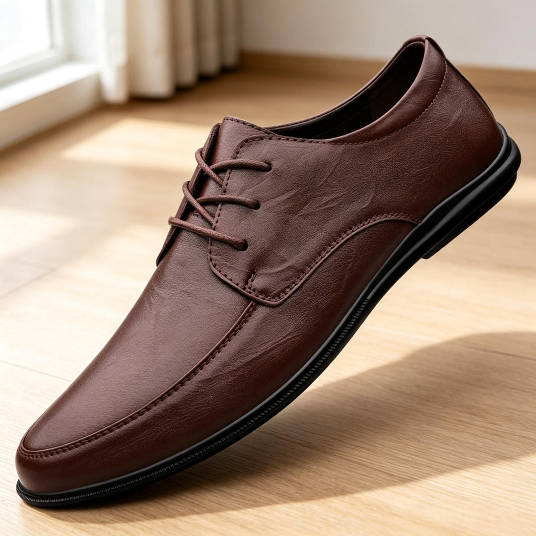 Herren Elegante Echtleder Schnürschuhe Echoarchiv