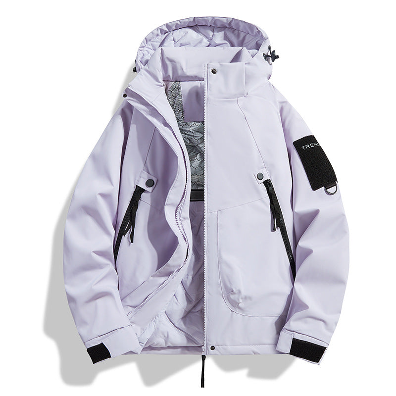 Herren Isolierte Kapuzen-Fieldjacke mit gesteppter Thermofütterung, winddichter Hülle & Utility-Taschen Echoarchiv